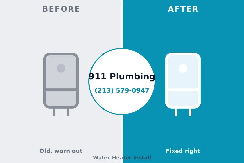 Before and after: plumbing repair Grangeville, ID